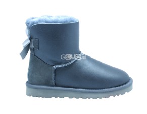 Mini Bailey Bow Metallic Grey