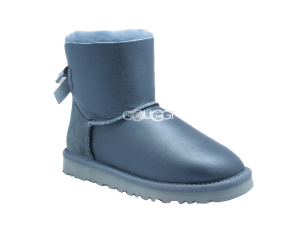 Mini Bailey Bow Metallic Grey