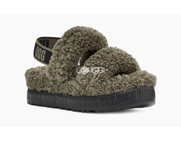 Oh Fluffita Slide Burnt Olive