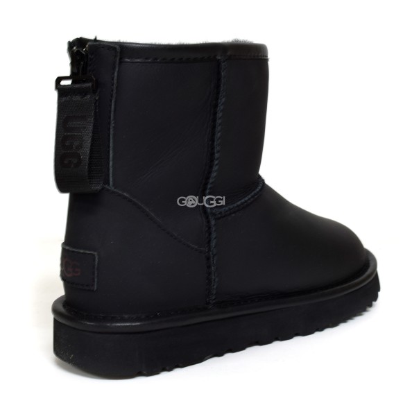 Classic Mini Metallic LOGO ZIP SHINE Black