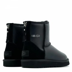 Ugg Classic Mini Zip Metallic Black (без камней)