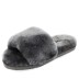 Fluff Slide Slippers Dark Grey