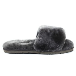 Fluff Slide Slippers Dark Grey