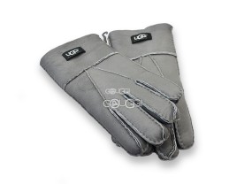 Меховые перчатки мужские Suede Dark Grey