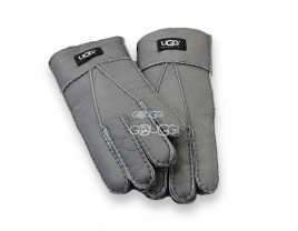 Мужские меховые перчатки Leather Capuccinno - 10038